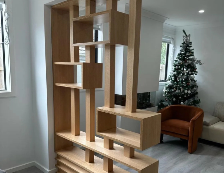 Handcrafted Tassie Oak timber veneer wall feature