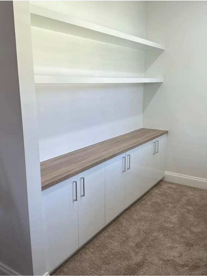 Rosebud office fitout with Nicpol handmade benchtops and 2 pac finished doors